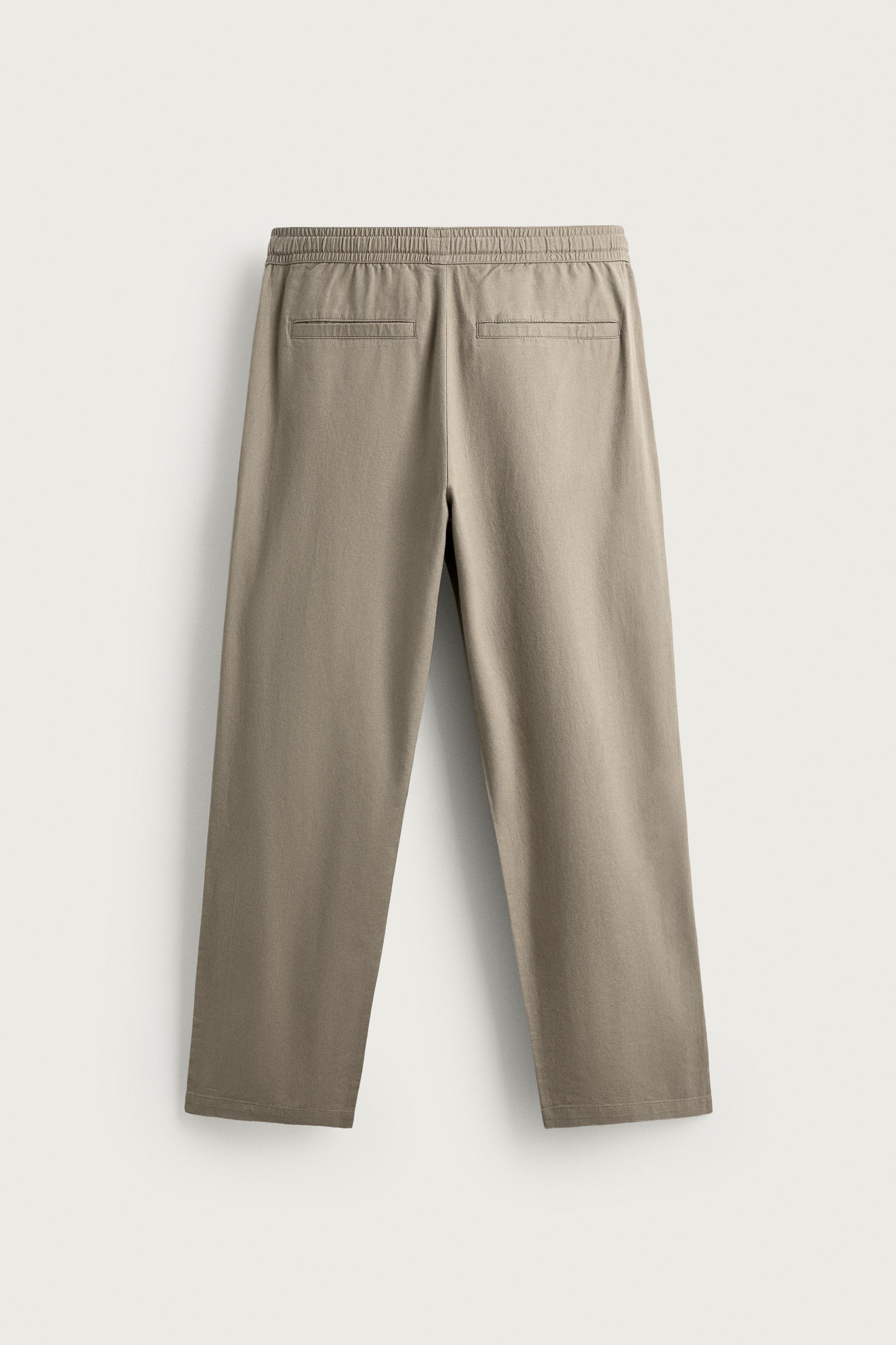 COTTON-LINEN RELAXED FIT PANTS